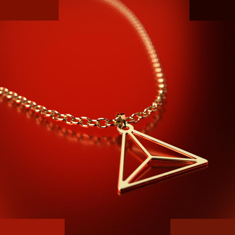 نیم ست طلا 18 عیار زنانه مدوپد مدل مثلث کد NA11829