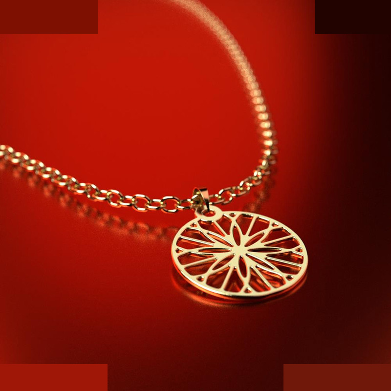 نیم ست طلا 18 عیار زنانه مدوپد مدل خورشید کد NA11833