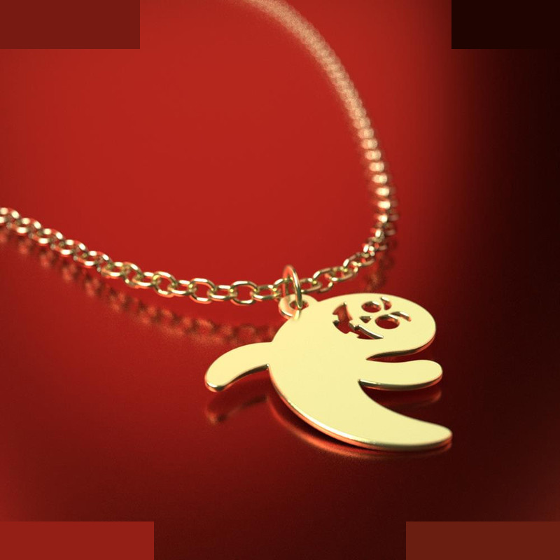 آویز ساعت طلا 18 عیار زنانه مدوپد مدل هالووین کد CA18094