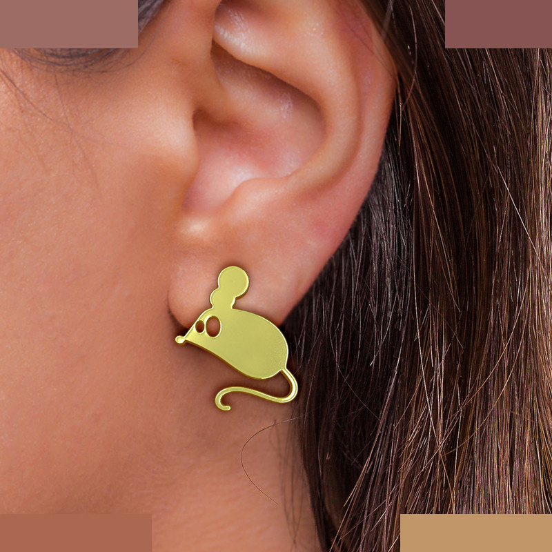 گوشواره طلا 18 عیار زنانه مدوپد مدل »وش کد GA1-12927