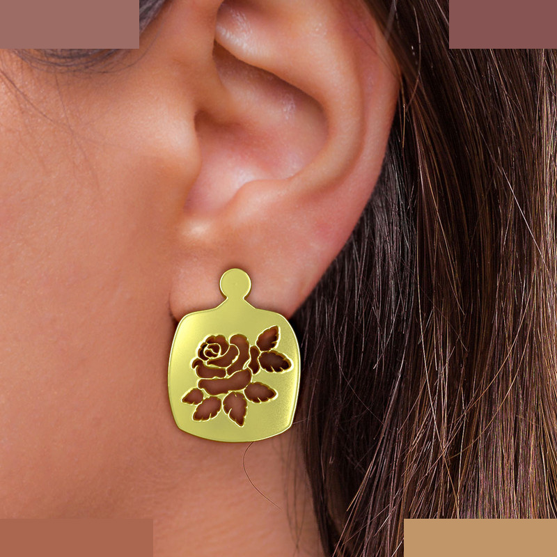 گوشواره طلا 18 عیار زنانه مدوپد مدل دایره کد GA1-12990