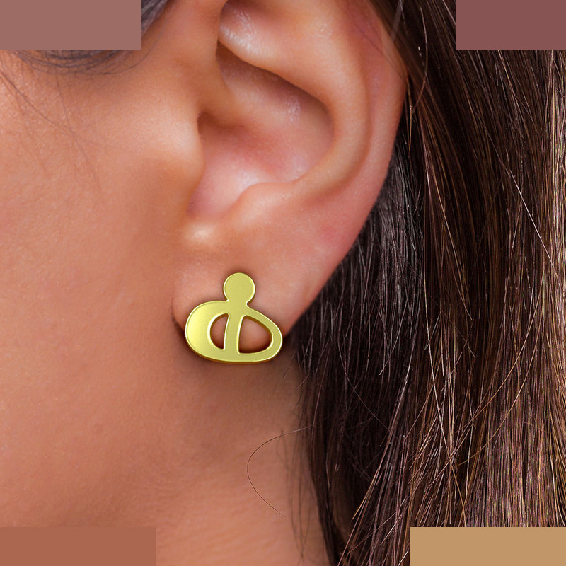 گوشواره طلا 18 عیار زنانه مدوپد مدل کفش کد GA1-13827