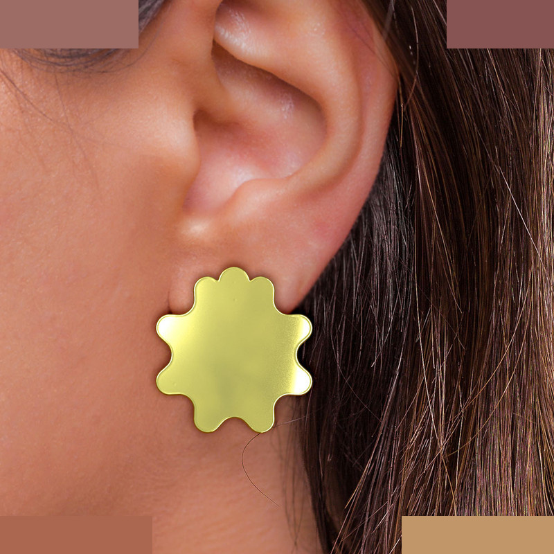 گوشواره طلا 18 عیار زنانه مدوپد مدل ستاره کد GA1-15518