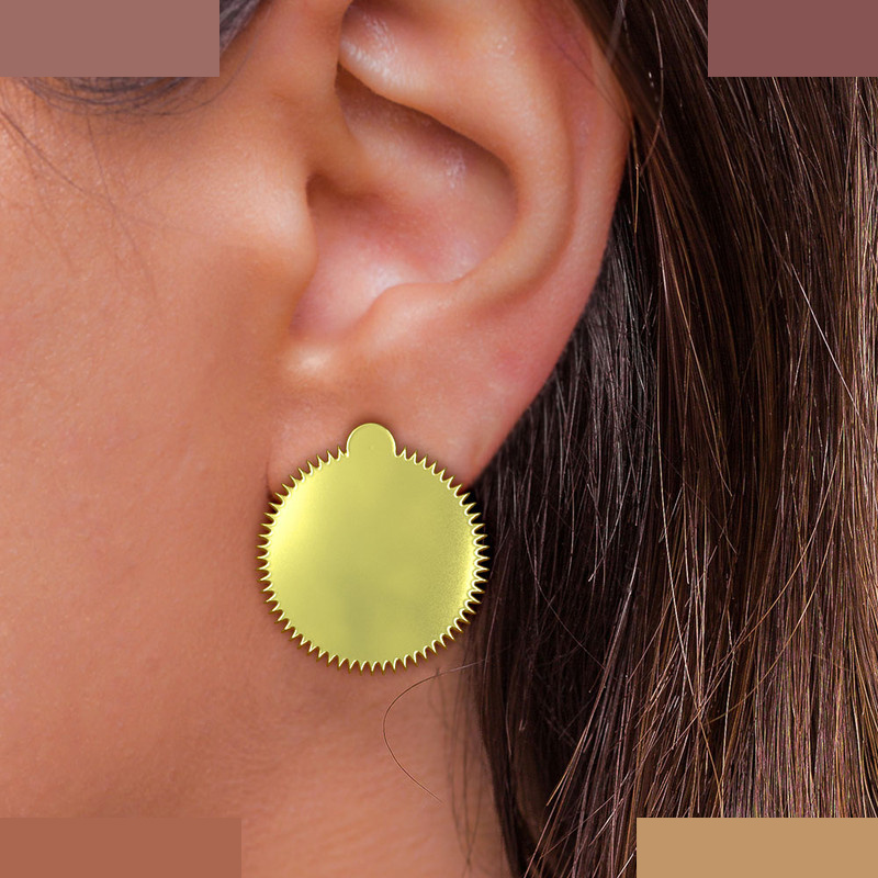 گوشواره طلا 18 عیار زنانه مدوپد مدل ستاره کد GA1-15601