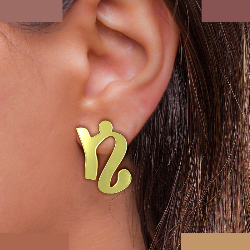 گوشواره طلا 18 عیار زنانه مدوپد مدل هندسی کد GA1-16112