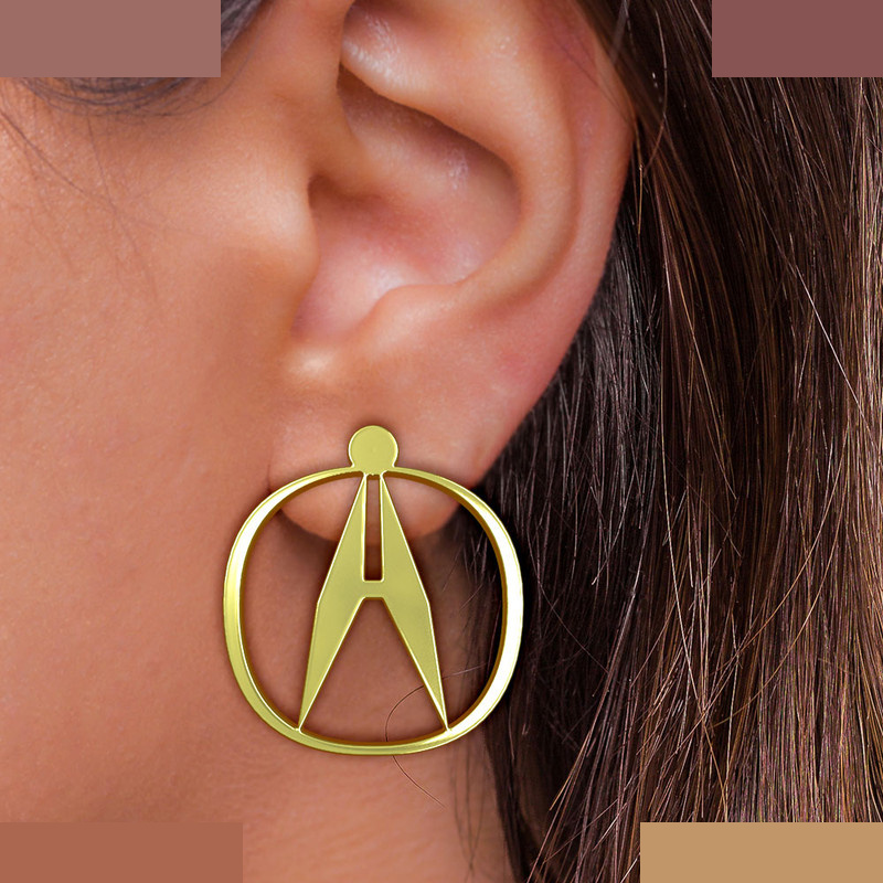 گوشواره طلا 18 عیار زنانه مدوپد مدل آکورا کد GA1-16220