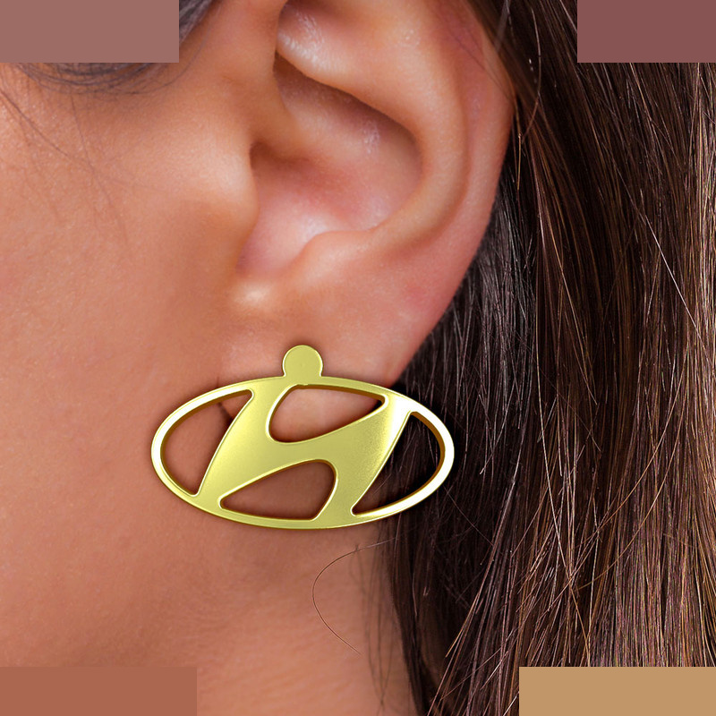 گوشواره طلا 18 عیار زنانه مدوپد مدل هیوندای کد GA1-16224