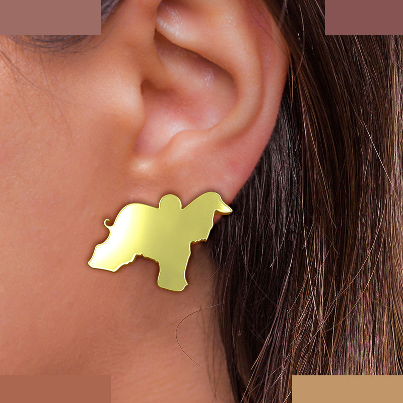 گوشواره طلا 18 عیار زنانه مدوپد مدل سگ کد GA1-16353