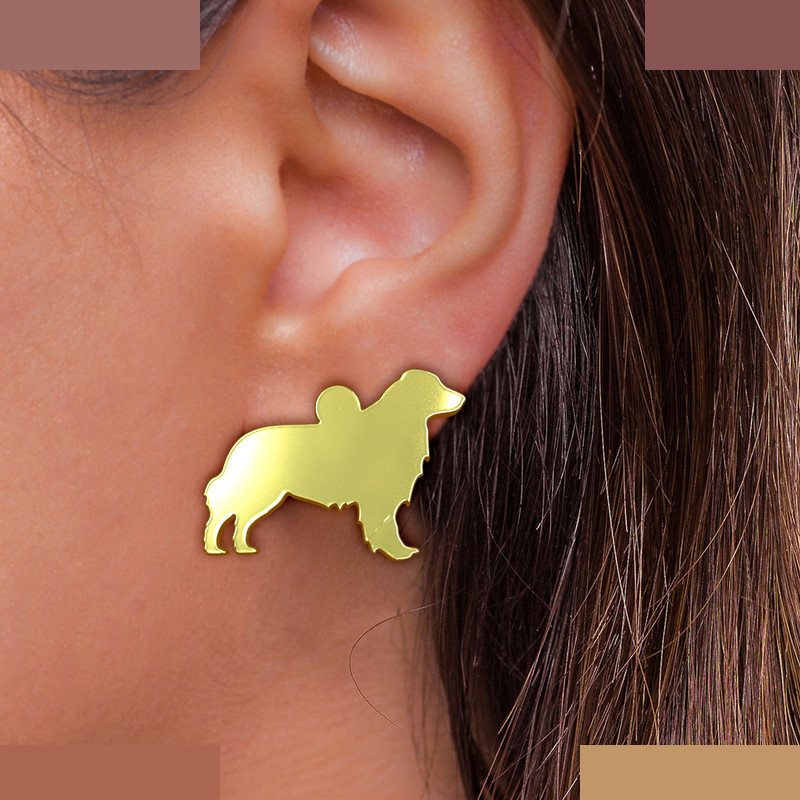 گوشواره طلا 18 عیار زنانه مدوپد مدل سگ کد GA1-16402