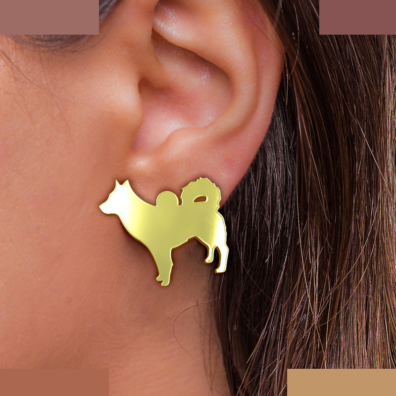 گوشواره طلا 18 عیار زنانه مدوپد مدل سگ کد GA1-16482 گوشواره طلا 18 عیار زنانه مدوپد مدل سگ کد GA1-16482