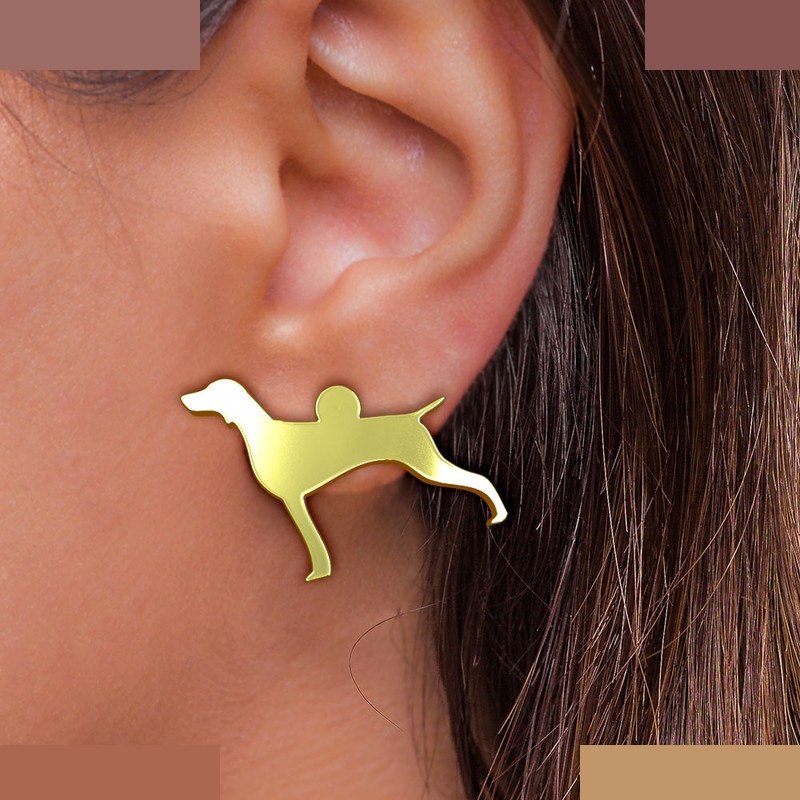 گوشواره طلا 18 عیار زنانه مدوپد مدل سگ کد GA1-16498