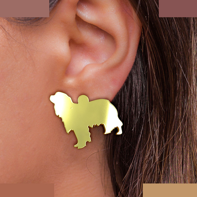 گوشواره طلا 18 عیار زنانه مدوپد مدل سگ کد GA1-16511