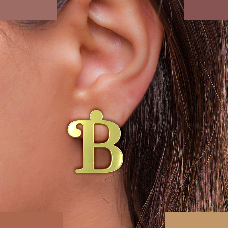 گوشواره طلا 18 عیار زنانه مدوپد مدل حرف B کد GA1-17200 گوشواره طلا 18 عیار زنانه مدوپد مدل حرف B کد GA1-17200