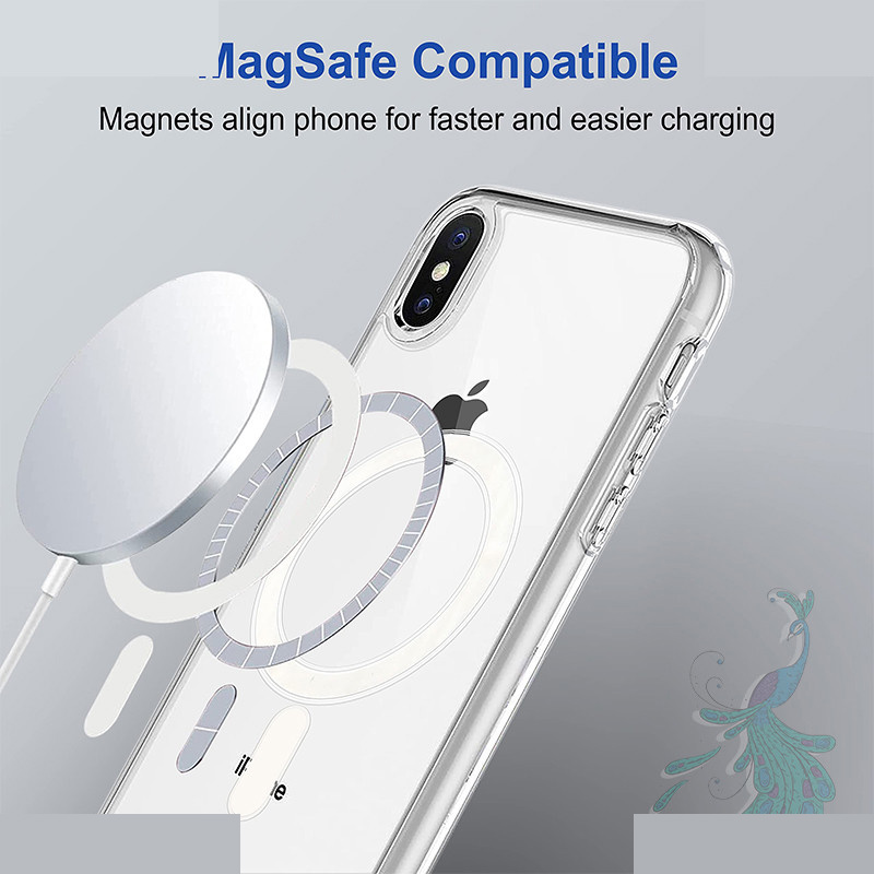 کاور گوشی موبایل اپل iPhone XS Max پیکوک مدل Clear Magsafe