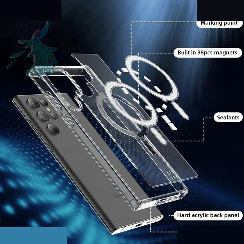 کاور گوشی موبایل سامسونگ Galaxy S22 Ultra پیکوک مدل Clear Magsafe