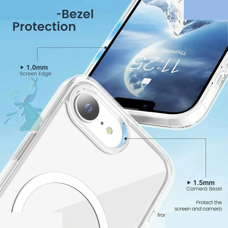 کاور گوشی موبایل اپل iPhone 16e پیکوک مدل Clear Magsafe