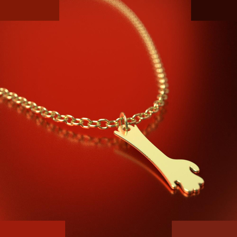 گردنبند طلا 18 عیار زنانه مدوپد مدل هالووین کد RNA18008