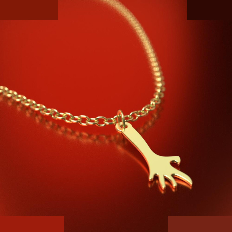 گردنبند طلا 18 عیار زنانه مدوپد مدل هالووین کد RNA18012