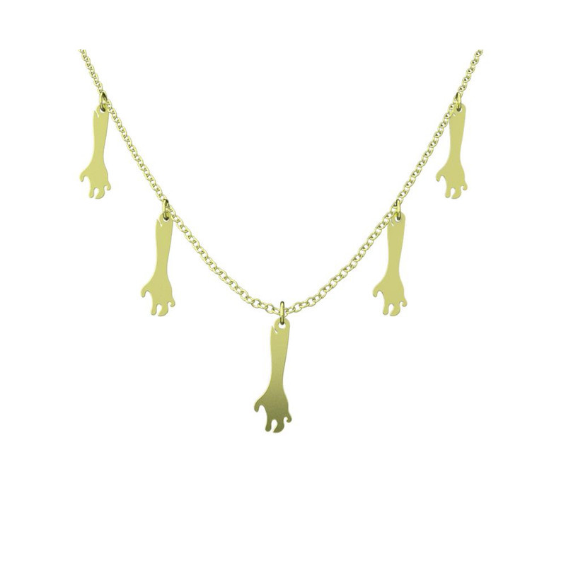 گردنبند طلا 18 عیار زنانه مدوپد مدل هالووین کد RNA18013