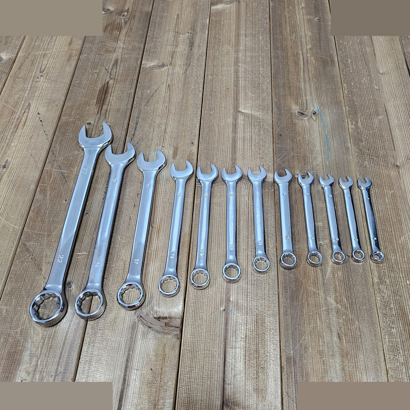 آچار یکسر تخت و یکسر رینگی باس مدل 12S مجموعه 12 عددی