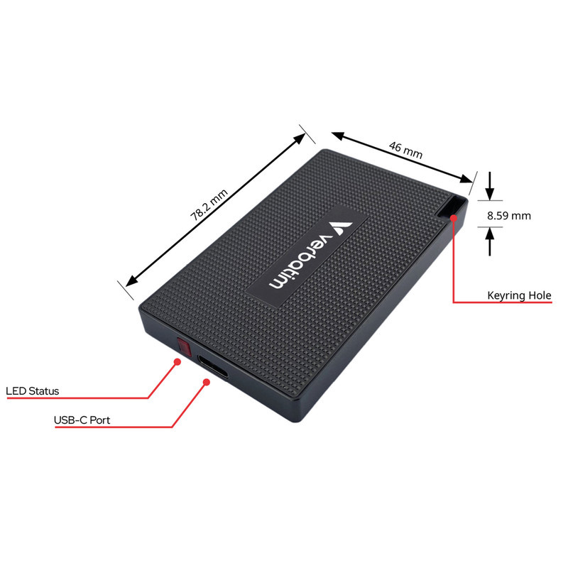 اس اس دی اکسترنال ورباتیم مدل Metal Mini ظرفیت 1 ترابایت رابط USB 3.2 Gen2