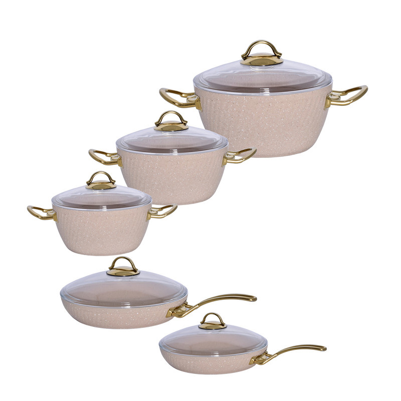 سرویس پخت و پز 10 پارچه ام جی اس مدل فورج ماربل