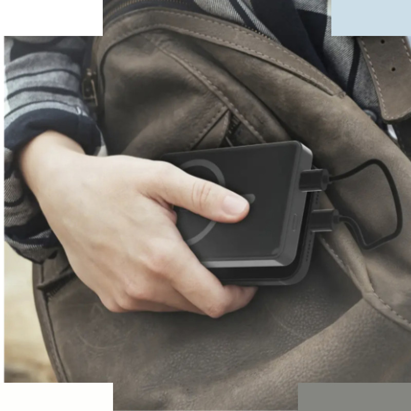 پاوربانک 20 وات پرودو مدل مگ سیف کد PDPBFCH086DG  Qi2 ظرفیت 10000 میلی آمپر ساعت