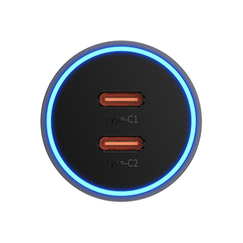 شارژر فندکی 60 وات بیسوس مدل Dual USB-C CGJM000213