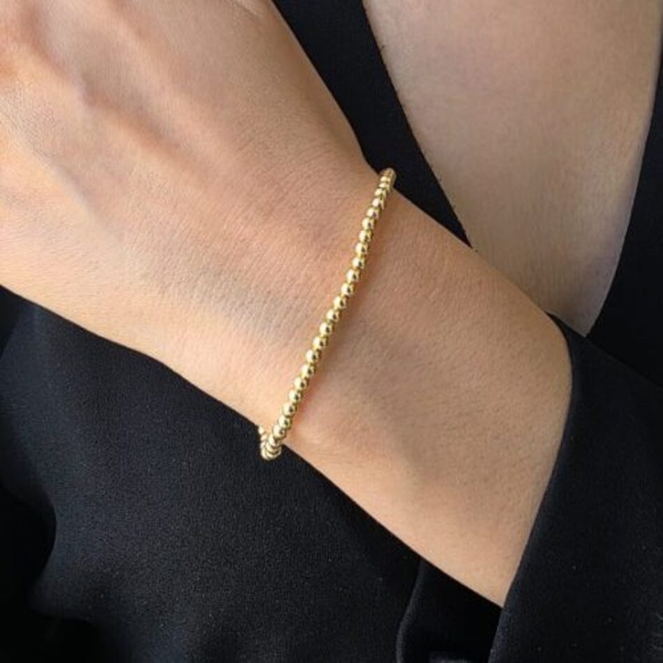 نیم ست طلا 18 عیار زنانه گوی بزرگ (توپی) قطر هر گوی 0.2 سانتی متر