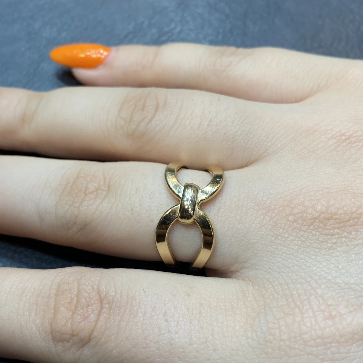 انگشتر طلا 18 عیار زنانه بینهایت - پاپیونی سایز 55 کد 565