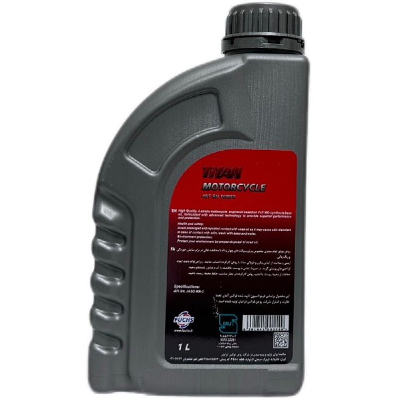 روغن موتور سیکلت فوکس 10W50 SN مدل TITAN حجم 1 لیتر روغن موتور سیکلت فوکس 10W50 SN مدل TITAN حجم 1 لیتر