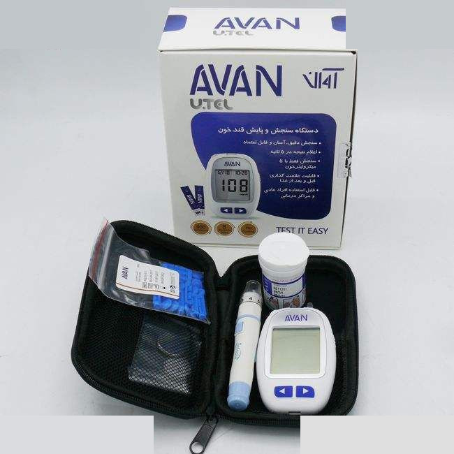 دستگاه تست قندخون آوان مدل AGM01 به همراه نوار تست قند خون آوان مدل AGMO1 مجموعه 2 عددی دستگاه تست قندخون آوان مدل AGM01 به همراه نوار تست قند خون آوان مدل AGMO1 مجموعه 2 عددی