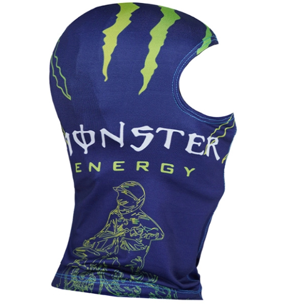 فیس موتور سواری مدل MONSTER رنگ آبی سبز