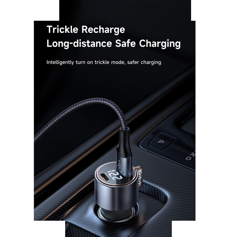 شارژر فندکی 75وات دو پورت مک دودو مدل CC-3690 شارژر فندکی 75وات دو پورت مک دودو مدل CC-3690