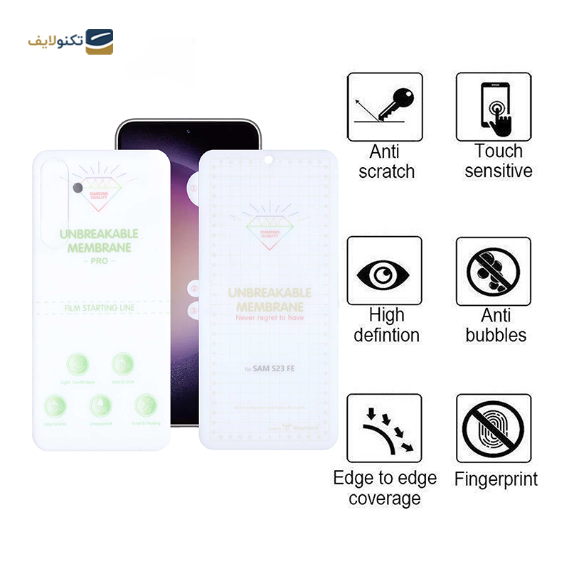 gallery-گلس مات صفحه نمایش و پشت گوشی سامسونگ Galaxy S23 FE اپیکوی مدل Hydrogel-Matte copy.png