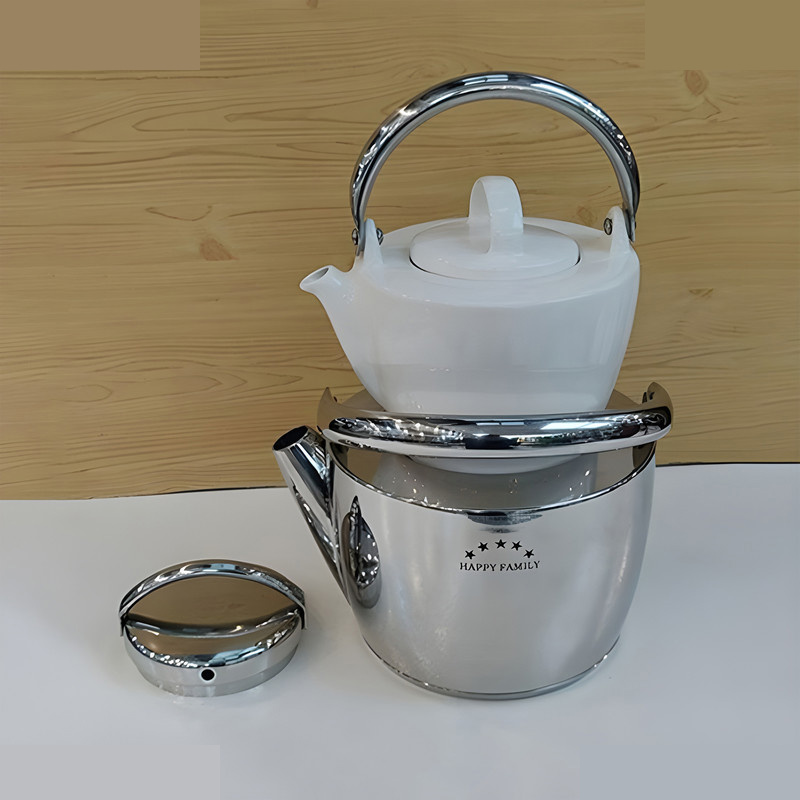 ست کتری و قوری هپی فمیلی مدل B گنجایش کتری 2.5 لیتر گنجایش قوری 1 لیتر