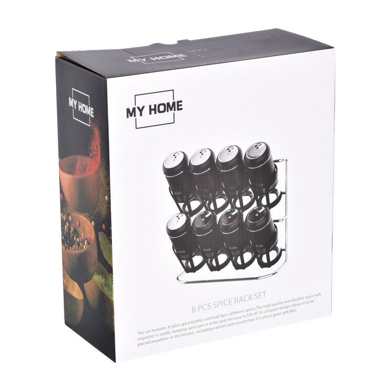 ست جا ادویه 8 پارچه مای هوم کد D به همراه استند