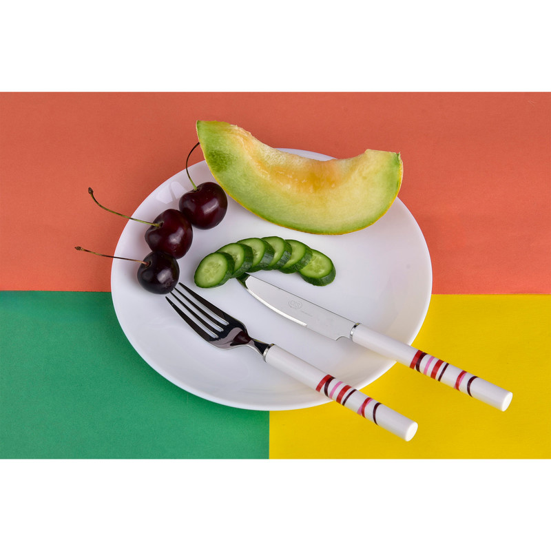 ست کاردوچنگال میوه خوری 12پارچه مدل گرد