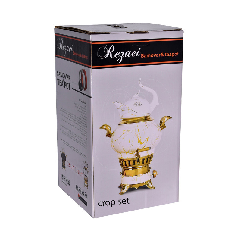 سماور گازی کروپ ست مدل ساحر کد 700101 گنجایش 6 لیتر سماور گازی کروپ ست مدل ساحر کد 700101 گنجایش 6 لیتر