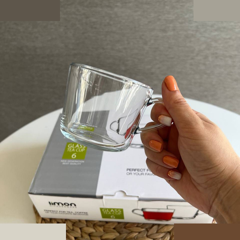 فنجان لیمون مدل دسته دار کد DH2282 مجموعه 6 عددی