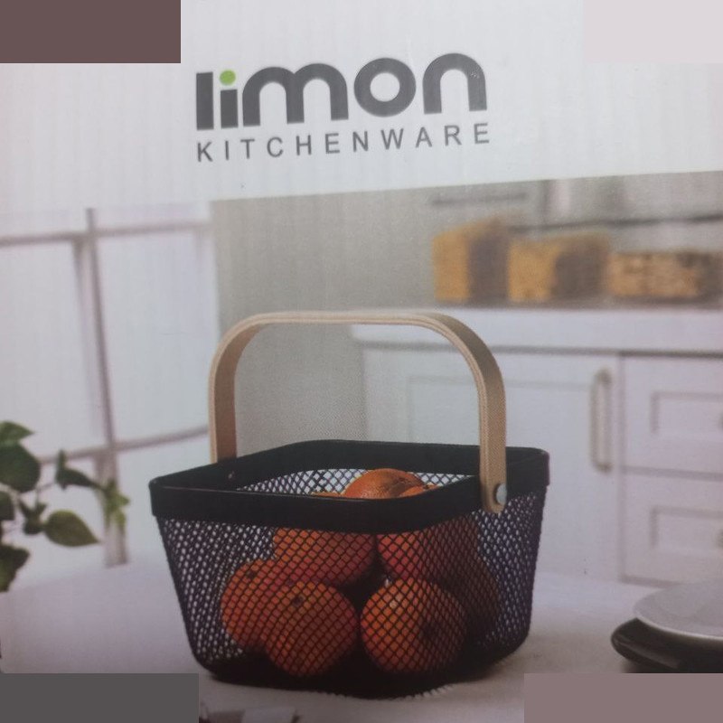 سبد ارگانایزر لیمون مدل دسته چوبی 2321