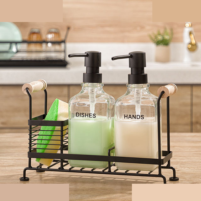 پمپ مایع ظرفشویی لیمون مدل دوقلو به همراه استند