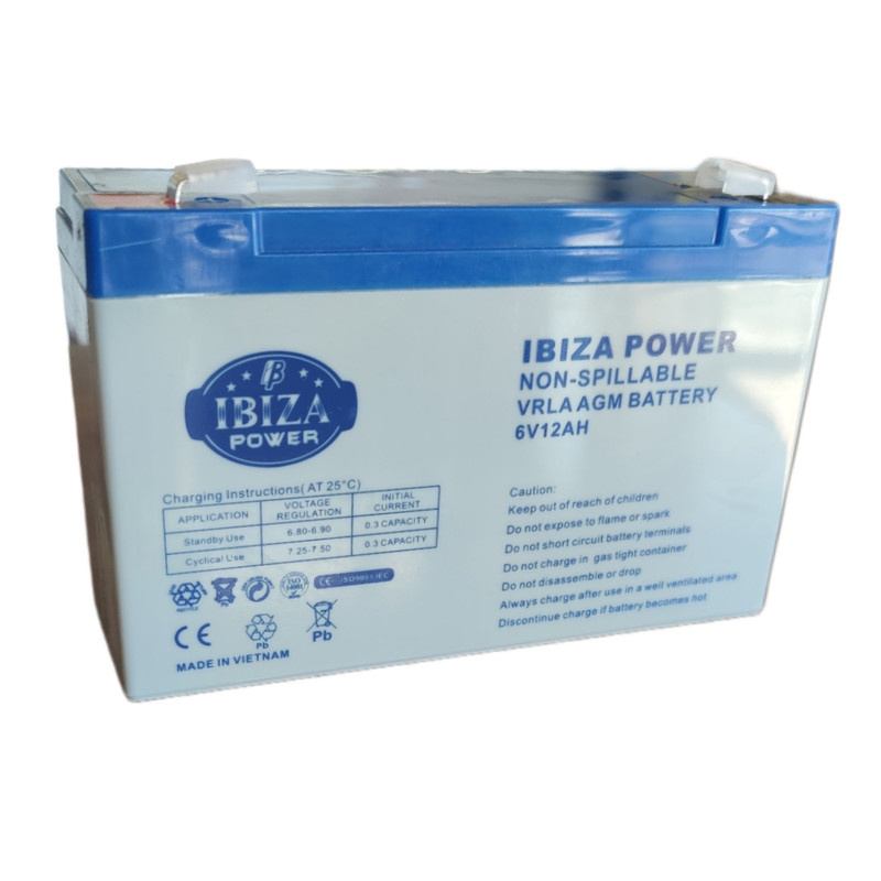 باتری یو پی اس 6 ولت 12 آمپر ساعت ابیزا مدل ibiz612 باتری یو پی اس 6 ولت 12 آمپر ساعت ابیزا مدل ibiz612