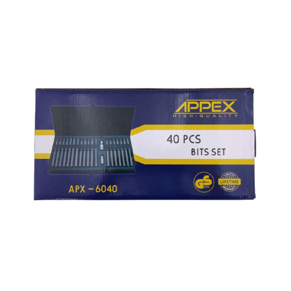 مجموعه 40 عددی سری آچار بیت اپکس کد APX6040