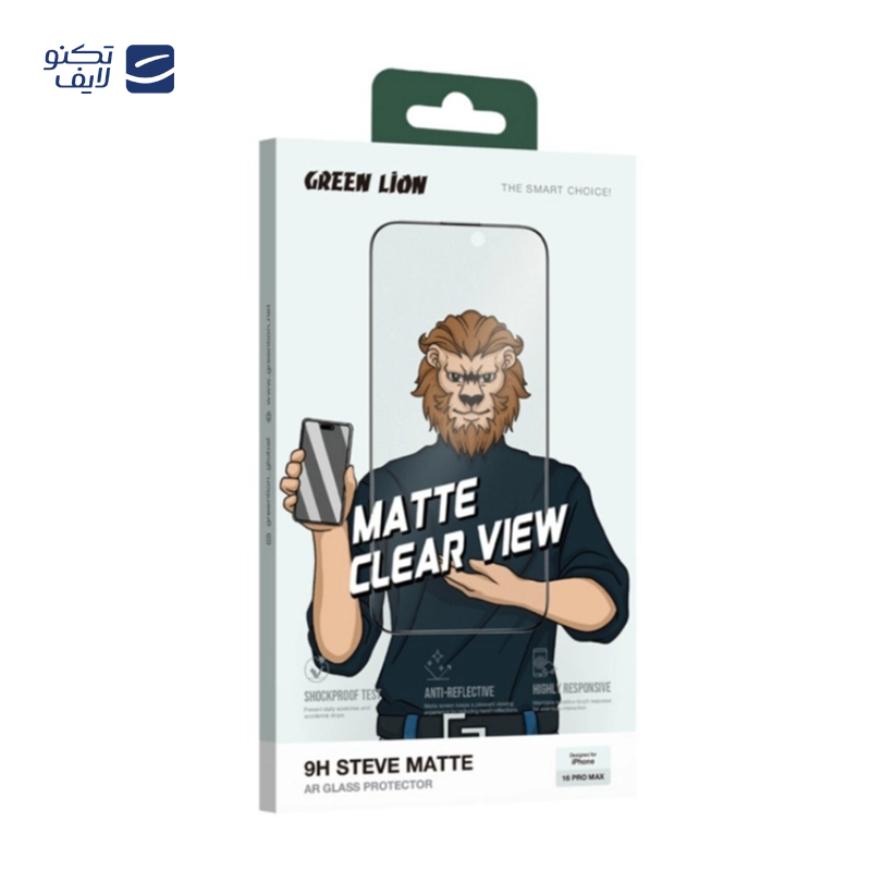 gallery-گلس گوشی موبایل اپل iPhone 16 Pro Max گرین لاین مدل 9H Steve Matte copy.png