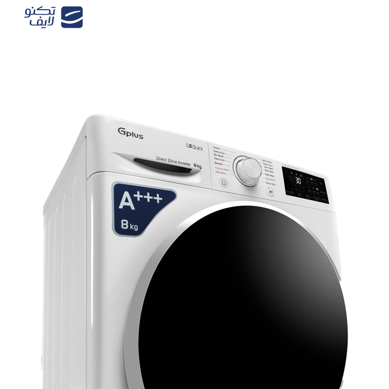 ماشین لباسشویی اتوماتیک جی پلاس مدل GWM-P87S ظرفیت 8 کیلوگرم
