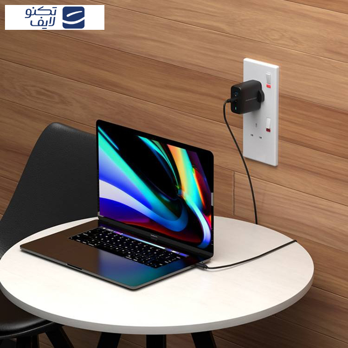 شارژر دیواری 45 وات پاورولوجی مدل PWCUQC004 GaN 45W