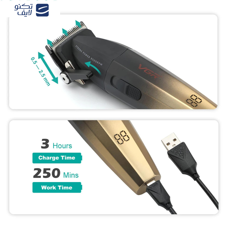 ماشین اصلاح موی سر و صورت وی جی ار مدل V-003