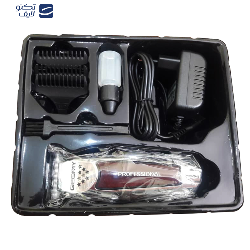 ماشین اصلاح موی سر و صورت جیمی مدل GM 855، اصلاح به صورت خط‌زن، منبع انرژی برق، تکنولوژی اصلاح به صورت برش مستقیم، اندازه اصلاح 0.4 میلی‌متر، مدت زمان شارژ 120 دقیقه و مدت زمان استفاده پس از شارژ 120 دقیقه، قابلیت تنظیم سرعت، سری قابل شست‌وشو