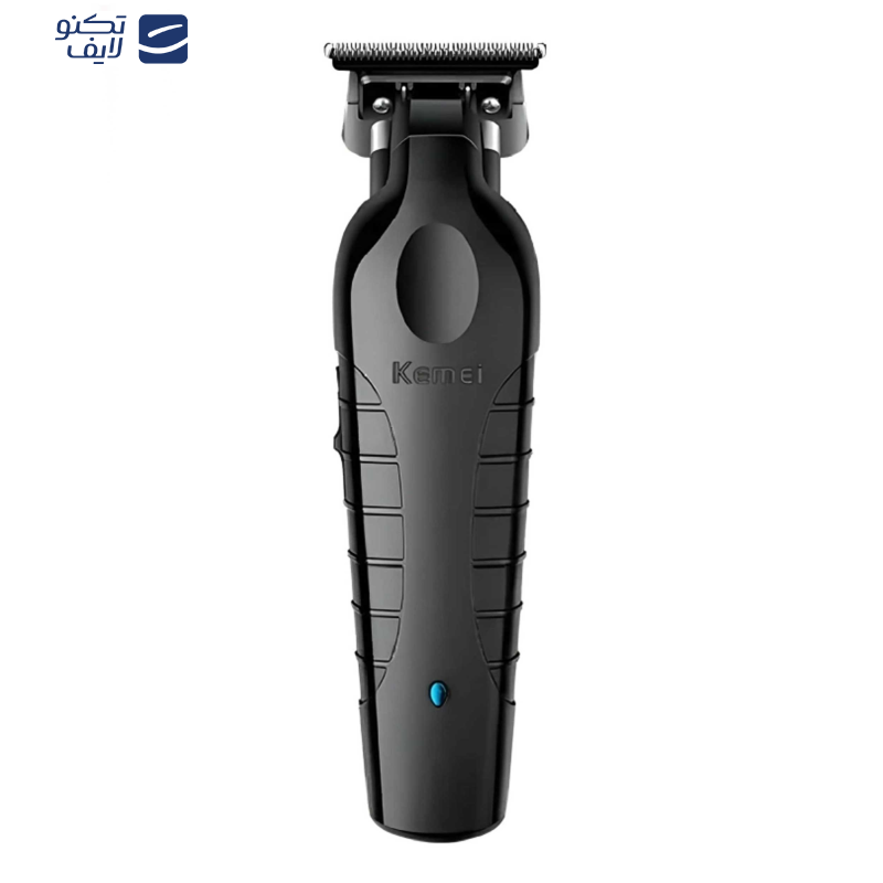 ماشین اصلاح موی صورت کیمی مدل KM-2299، اصلاح به صورت خط زن، طراحی ارگونومیک، نمایشگر LCD، منبع انرژی با باتری قابل شارژ، تکنولوژی اصلاح به صورت تریم، به‌همراه کابل شارژ USB، برس، روغن